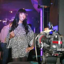 Shievonne Robinson on the set of the new advert