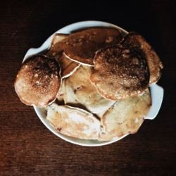 Mini Gram Flour Vegan Pancakes With Hummus