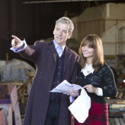 Peter Capaldi and Jenna Coleman behind the scenes / Credit: BBC