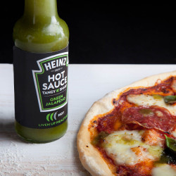 Home-baked Pizza with Heinz Hot Sauce – Green Jalapeño