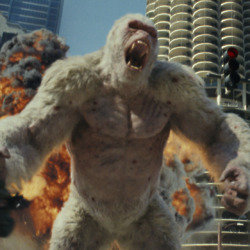 George is an unhappy primate in Rampage