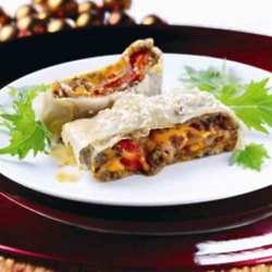 Chestnut Roasted Red Pepper and Red Leicester Strudel