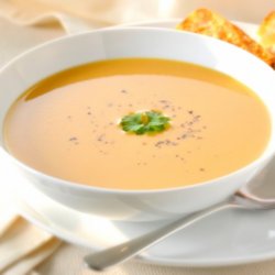 Roasted sweet potato, Philly and garlic soup