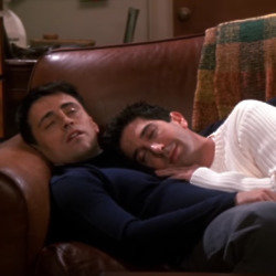 Ross and Joey nap together