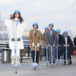 Stacey leads a Pogo Jump through London