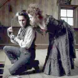 Johnny Depp and Helena Bonham Carter in Sweeney Todd 