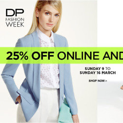 25% off all full price items at Dorothy Perkins Fashion Week!